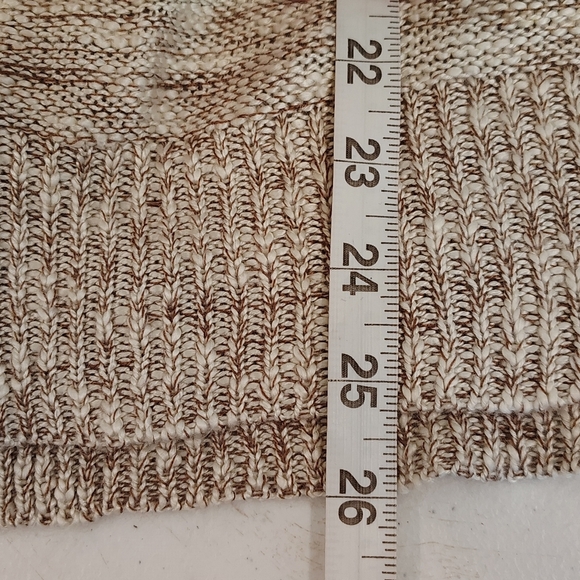 Cowl Neck Medium Drop Sleeve Oversized Beige Sweater Pink Rose - Picture 9 of 9